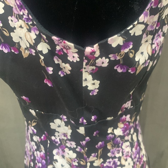 White House Black Market Purple Lavender Floral Party Sun Dress Women's Size 2 - Picture 6 of 10